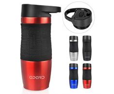 Opard Thermobecher- Travel Mug 350ml- Kaffeebecher to go Thermo- Edelstahl Trinkbecher- Coffee to go Becher- auslaufsicher Autobecher für Heiße und Kalte