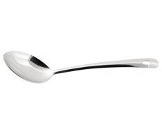 Fackelmann Vorlegelöffel 30 cm LARA, Küchenhelfer aus Edelstahl, Servierlöffel mit praktischer Öse (Farbe: Silber), Menge: 1 Stück