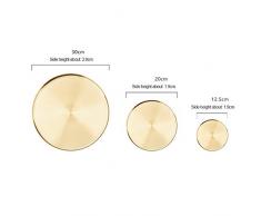 Metall Gold Runde Serviertablett Ornamente Schmuck Tablett Servierteller Küche Obst Lebensmittel Dessert Party Servierteller Weihnachtsgeschenke 12-20-30cm