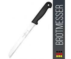 Schwertkrone Brotmesser Basic Solingen - Wellenschliff mit leichtem Kunststoffgriff, Edelstahl, rostfrei