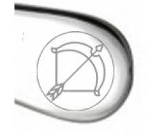 Kinderbesteck mit Namengravur & Sternzeichen / 4-teilig (alle 4 mit Name graviert) / aus Edelstahl / Gravur in ansprechender Schrift (SCHÜTZE (Sagittarius))