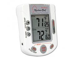 TFA Dostmann Küchen-Chef Duo-Therm Digitales Grill-Braten-/Ofenthermometer, Kerntemperaturkontrolle, Fleischthermometer, Temperaturfühler, Timer, Temperaturvorgabe