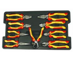 Wiha 32999 Abracs Schleifrad Isolierte Zangen/Seitenschneider Tablett-Set 9-teilig