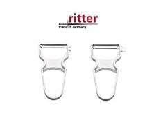 ritter 2 x Sparschäler Schäler Gemüseschäler weiß mit Edelstahlklinge
