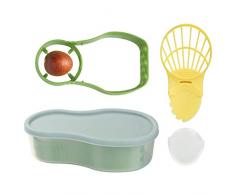 clifcragrocL 5-in-1 Avocado-Werkzeug-Satz für Küchenhobel Multifunktionale Obst Cutter Avocado Schneidewerkzeug entfernen Pit Sicherheits Messer-Werkzeug mit Box
