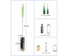 KSSHOP 40CM Flaschenbürste Ideal zum Reinigen von Schmaler Hals Flaschen BZW Gefäßen mit Bierflaschen, Einkochglas, Wein, Krug, Vorratsgläser, Kombucha, Karaffen, Dekanter, Brauerei