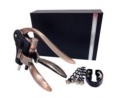 Hebelarm-Kaninchen Wein Flaschenöffner Korkenzieher mit Folienschneider und 4 extra Screwpull Spirale