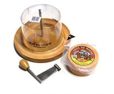 Käsehobel Set Tete de Moine halber Laib und Haube