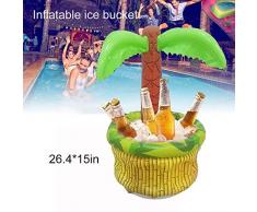 Aufblasbar Getränkekühler, Aufblasbare Palme mit Kühler, Wein- & Sektkühler bierkühler, Outdoor-Picknick und Grillparty für Erwachsene und Kinder