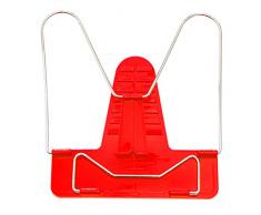 Almabner cyclemen9 Leseständer für Kochbuchhalterung, umweltfreundlich, Kunststoff, faltbar, Bücherregal mit Verstellbarer Rückseite, neuartiger und Kleiner praktischer Buchhalter, rot, Free Size