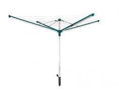 Leifheit Wäscheschirm Linomatic 500 Comfort mit Leineneinzug, Wäschespinne mit Easy-Lift-System, klappbarer Wäscheständer mit 50 Meter Leine