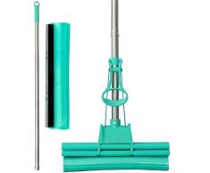 Green Mop Set 30-01 - Green Mop 30 cm + Stiel + Ersatzschwammm - Doppelwringer Mop saugstarker WischMop PVA Bodenwischer