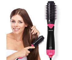 SZILBZ Abnehmbarer Haartrockner Upgrade 4 in 1 Warmluftbürste, Heißluftbürste Hair Dryer Styler & Volumizer, Negative Ionic Haarglätter Bürste & Curl Bürste