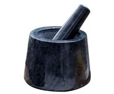 DX Mörser-Stößel-Set Stößel-Mörser-Schüssel-Sets Marmor Premium-Gewürzmühle aus massivem Stein Mahltopf zum Kochen von Knoblauchgewürzen Kräuterwaschbar (Farbe, Größe: -)