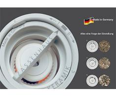 Zassenhaus Pfeffermühle Frankfurt 24 cm, Olivenholz mit stufenlos verstellbarem Hochleistungs-Keramikmahlwerk, befüllt