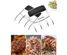 Meat Claws Zerreißen der Fleisch Fleisch Edelstahl Küchengabel, EIN multifunktionales Reißbärenkralle Fleisch (2 Satz)