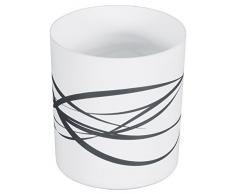 Tischabfallbehälter aus weißem Polypropylen, mit Dekoraufdruck / Ø dia. 13 cm, Höhe: 14 cm, Inhalt: 1,8 l | ERK