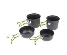 Backbayia 4 Stück Crêpe-Pfannen mit Griff faltbar Sport Outdoor Werkzeug Camping Küchenutensilien