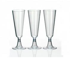 100 Sektgläser Sektkelche aus Kunststoff 0,1l Einweggläser