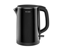 Miroco Wasserkocher, Elektrischer Wasserkessel 1,5L Edelstahl Teekessel 2150W Elektrische Kanne, Trockengehschutz, BPA-Frei, Schwarz