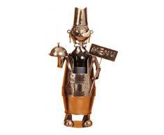 Extravaganter Wein Flaschenhalter Kellner aus Metall Höhe 41 cm
