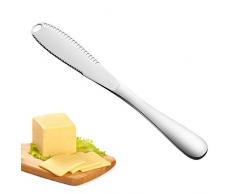 JOJYO Buttermesser,Butter Schneider aus Edelstahl mit Wellenschliff, Küchen-Käsereibe für Gleichmäßige Saucenverteilung Käse, Brot Schneiden 1 PC