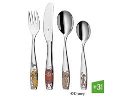 WMF König der Löwen Kinderbesteck, 4-teilig, ab 3 Jahren, Cromargan Edelstahl poliert, spülmaschinengeeignet, farb- und lebensmittelecht