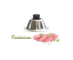 Kerafactum® Burger Cloche Burgerhaube Haube für Hamburger Cheeseburger Steak Abdeckhaube Pattys Grillen Käse Schmelzen Edelstahl Schwarz
