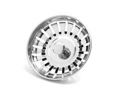 Küche Spüle Sieb, posan doppelten Haushalt Edelstahl Küchenspüle Sieb Abfall Korb Plug 78 mm