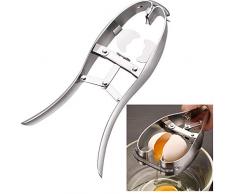 Eierknacker, Eierschalenöffner, Edelstahl, Eierschalen-Schneider, Eiertrenner, kreatives Küchenwerkzeug (Silber)