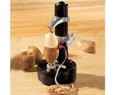 LDJC Elektro-Schäler Kartoffel und Apfel, Elektro-Peeler Automatische Schäler Obst Gemüse Schäler Kartoffelschälmaschine,A