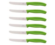 6 Stück Tafelmesser Tischmesser Brotzeitmeser VICTORINOX Grün Neue Griffform!