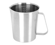 1500ml Edelstahl Kaffeemilch Aufschäumbecher mit Waage für Espressomaschinen Latte Art Coffee Shop Verwendung