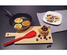 Dr. Oetker Silikon-Wender FLEXXIBEL Love, Pfannenwender aus hochwertigem Platinsilikon, spülmaschinengeeignet, vielseitiger Wender für Brat- und Backgut, aufhängbar (Farbe: Rot), Menge: 1 Stück