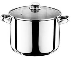 Smartweb 14 Liter Universal Kochtopf mit Glasdeckel Suppentopf Universaltopf Topf Eintopf INDUKTION (14 Liter)