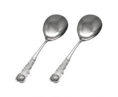 GRÄWE Sahnelöffel 2er Set Rosendekor