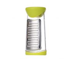 None Muskatreibe mit Aufbewahrungsfach – Reibe Zimt Ingwer Schokolade Zitrone Zeste Käse Gewürz – Mühle grün