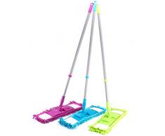 MSV Wischmop Mikrofaser Bodenreiniger Bodenwischer Reiniger Mop Teleskopstiel 68-120 cm