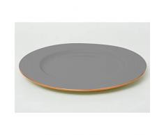 Jamie Oliver Vintage Servierteller, Teller zum Servieren, Servierplatte, Servier Platte, Terrakotta, Mittelgrau, Ø 34 cm, 554836