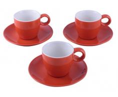 Espressotasse mit Untertasse 0,1 Liter orange Set