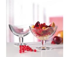 Leonardo Loop Schale auf Fuß, 6-er Set, 300 ml, spülmaschinengeeignet, Klarglas, 043369