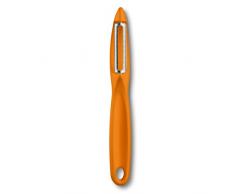Victorinox Universalschäler mit Pendelklinge, Zackenschliff, Zweischneidig, Edelstahl, Spülmaschinengeeignet, orange