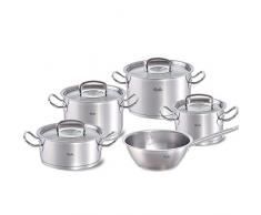 Fissler original-profi collection / Edelstahl-Topfset, 5-teilig, Kochtopf-Set, Töpfe mit Deckel, Induktion, alle Herdarten (3 Kochtöpfe, 1 Bratentopf, 1 Sauteuse-deckellos)