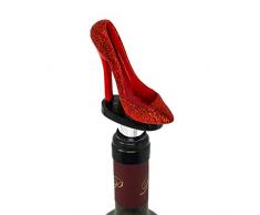 IXIA Trends Glitzer rot Weinaccessoire High Heels Schuh Weinverschluss/Weinstopper/Weinstopfen ideal als Geschenk mit Einer Rotwein/Weisswein Flasche zum Valentinstag/Geburtstag