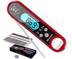 Blusmart Digital Fleischthermometer Instant Read Grillthermometer Küchenthermometer, IPX7 Wasserdicht und LCD Bildschirm, Bratenthermometer Haushaltsthermometer Ideal für Braten, BBQ, Baby-Ernährung