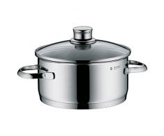 WMF Saphir Kochtopf 16cm, Glasdeckel, Bratentopf 1,4l, Cromargan Edelstahl poliert, Topf Induktion, unbeschichtet
