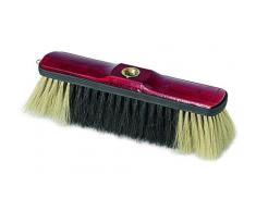 Sanifri 470015011 Stubenbesen, volles Naturhaar, lackierter Holzkörper mit Kantenschutz, 29 cm