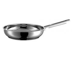 Mäser, Serie Varuna, Edelstahl-Pfanne 24 cm, unbeschichtet, induktionsgeeignet, spülmaschinengeeignet, backofenfest