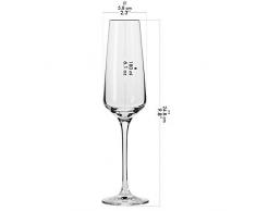 Krosno Sektgläser Champagner-Gläser Sektflöten | Set von 6 | 180 ML | Avant-Garde Kollektion | Proseccogläser | Perfekt für zu Hause Restaurants und Partys | Spülmaschinenfest und Mikrowellengeeignet