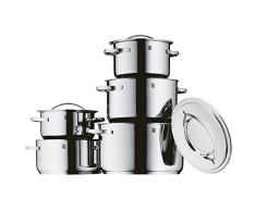 WMF Gala Plus Topfset 5-teilig, Cromargan Edelstahl poliert, Töpfe mit Metalldeckel, Induktionstöpfe, Topf Induktion, unbeschichtet